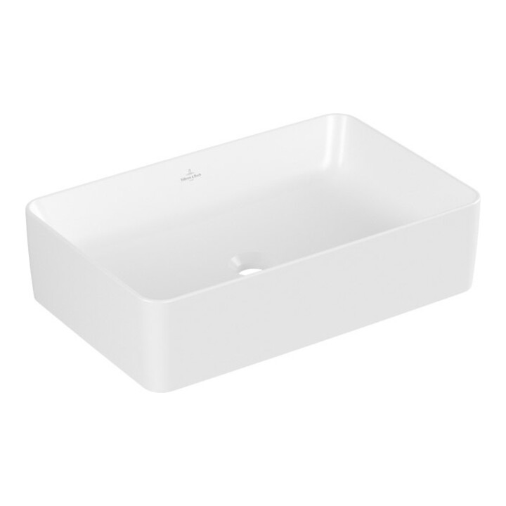 V&B Collaro Vasque à poser 56x36 cm, sans trop-plein, stone white C-plus