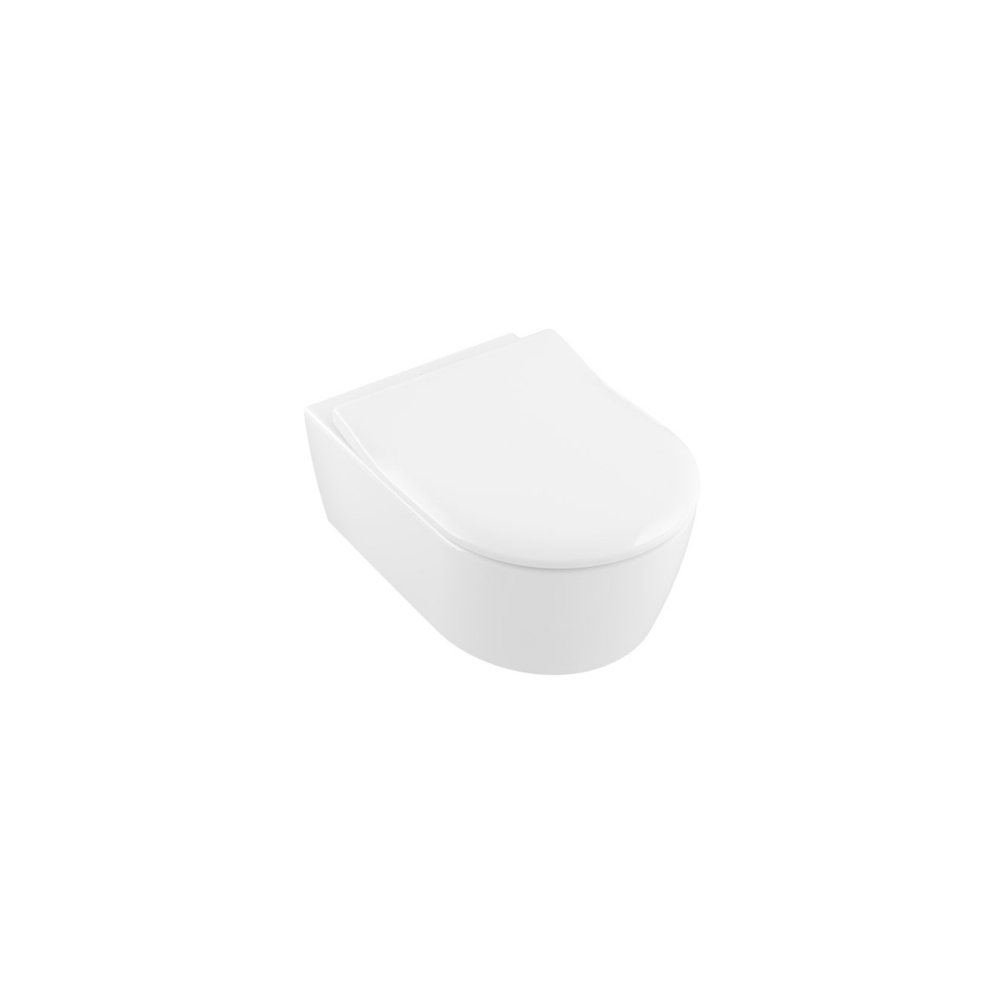 V&B Combi-Pack-Wand-Tiefspüler AVENTO weiß, DirectFlush, mit WC-Sitz SlimSeat ; Villeroy & Boch