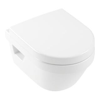 V&B Combi-Pack WC suspendu D-Flush Architectura 35x48cm, sortie verticale, blanc, horizontal, avec siège, blanc C+