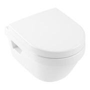 V&B Combi-Pack WC suspendu D-Flush Architectura 35x48cm, sortie verticale, blanc, horizontal, avec siège, blanc C+-1