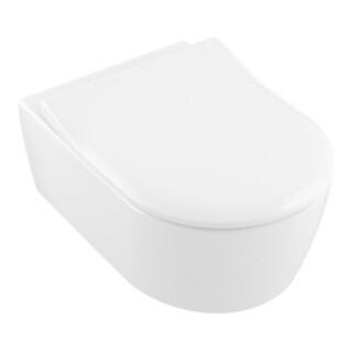 V&B Combi-Pack WC suspendu profond AVENTO blanc, DirectFlush, avec siège SlimSeat