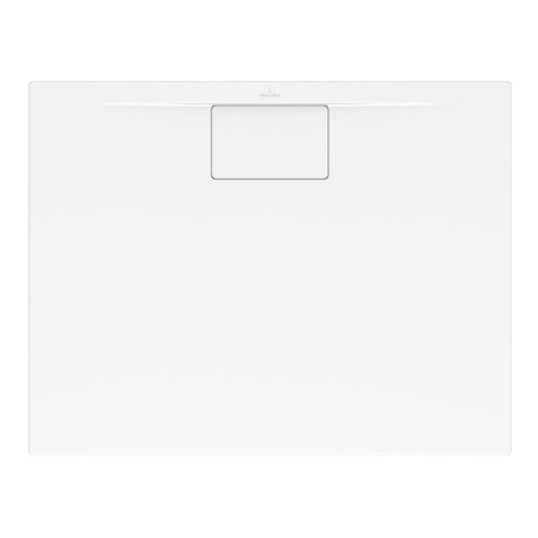 V&B Dalle de douche Architectura Metalrim 120x90x1,5cm, blanche, avec kit d'installation