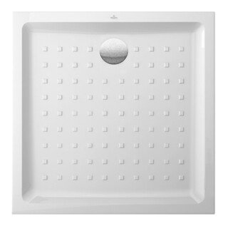 V&B Dalles de douche O.NOVO 100x100x60 cm, blanc antidérapant