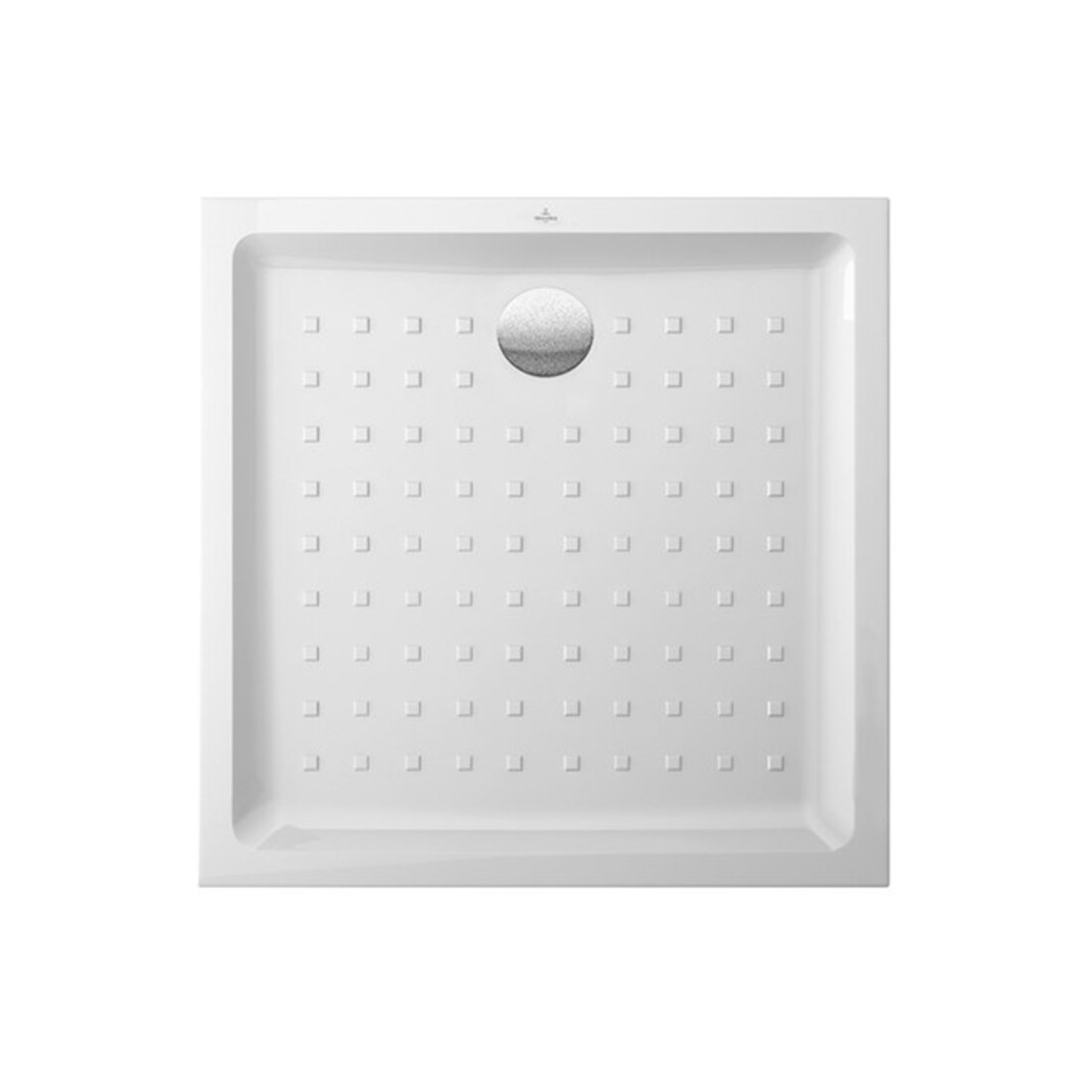 V&B Dalles de douche O.NOVO 100x100x60 cm, blanc antidérapant