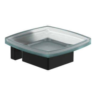 V&B Distributeur de savon Elements noir mat frappant, 120x106x45ml, verre satiné