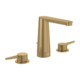 V&B Dreiloch-Waschtischarmatur Conum m Zugstangen- Abl-Garnitur, brushed gold-1