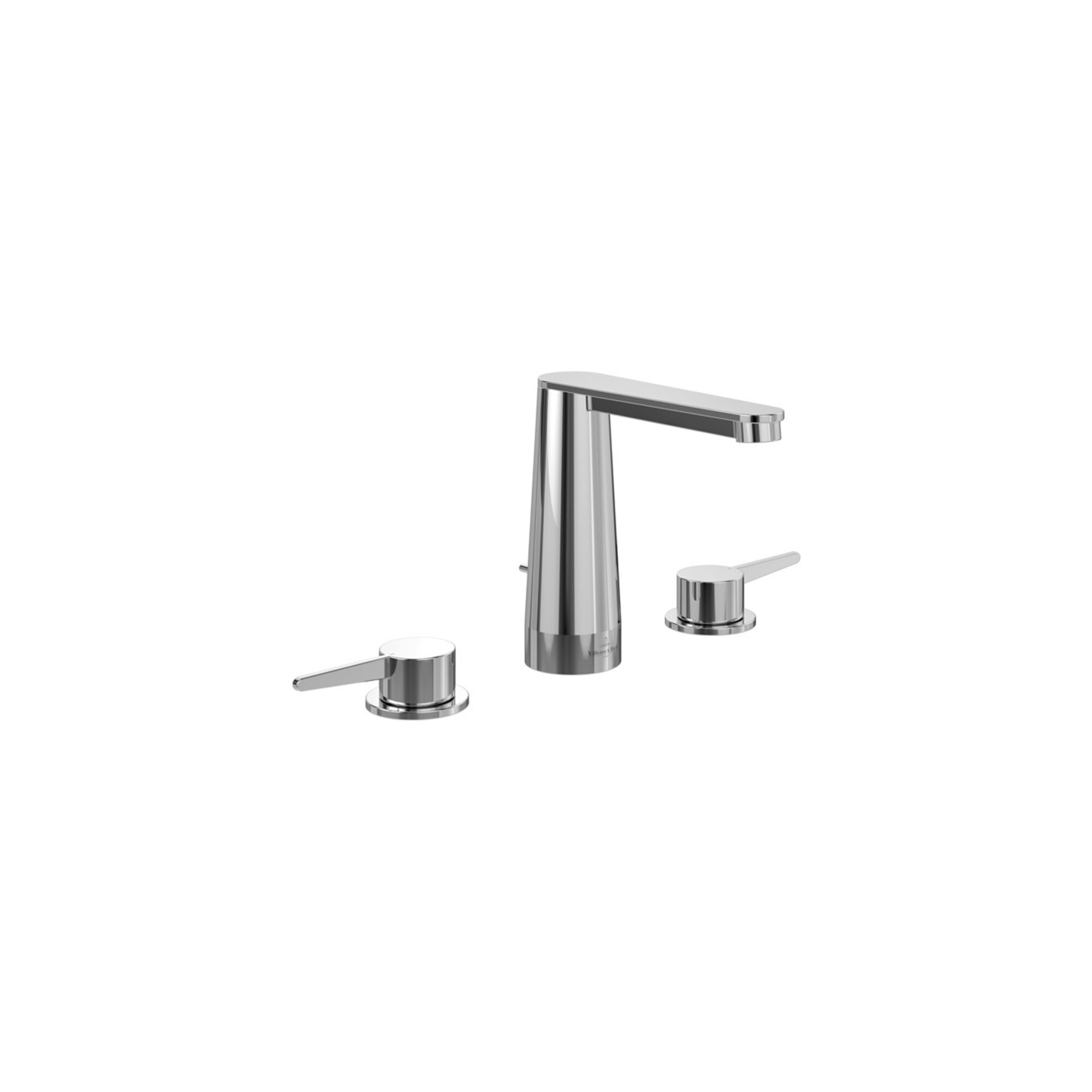 V&B Dreiloch-Waschtischarmatur Conum mit Zugstangen- Ablaufgarnitur, chrom ; Villeroy & Boch