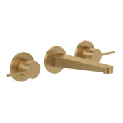 V&B Dreiloch-Waschtischarmatur Conum o. Abl.garn, Wandmontage, brushed gold