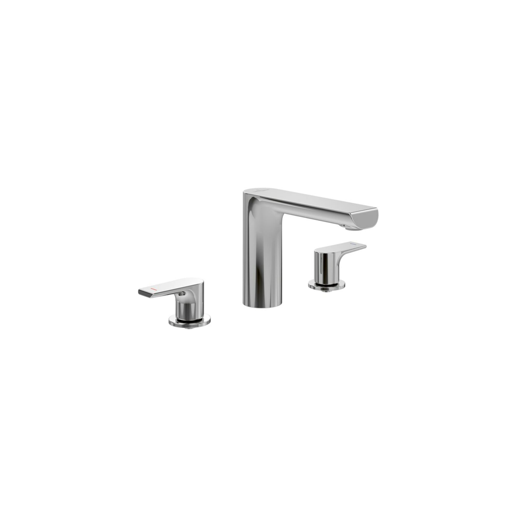 V&B Dreiloch-Waschtischarmatur Liberty o. Abl.garn, verstellb. Regler, chrom ; Villeroy & Boch
