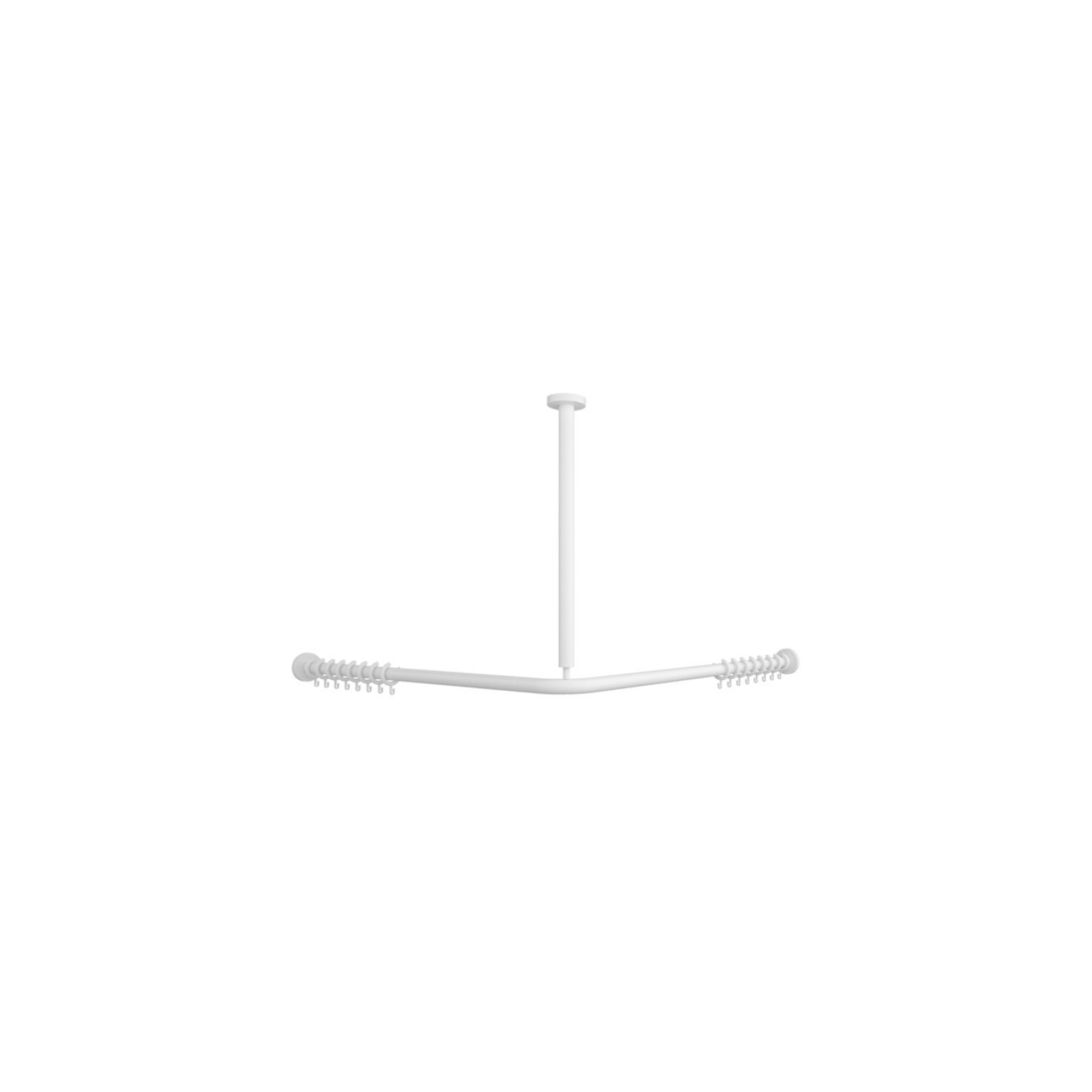 V&B Duschstange Vicare Funktion 100x100cm, weiß, für Vorhang, über Eck ; Villeroy & Boch