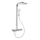V&B Duschsystem Infinity Showers 413x108x561mm, carré, montage mural, chrome-1