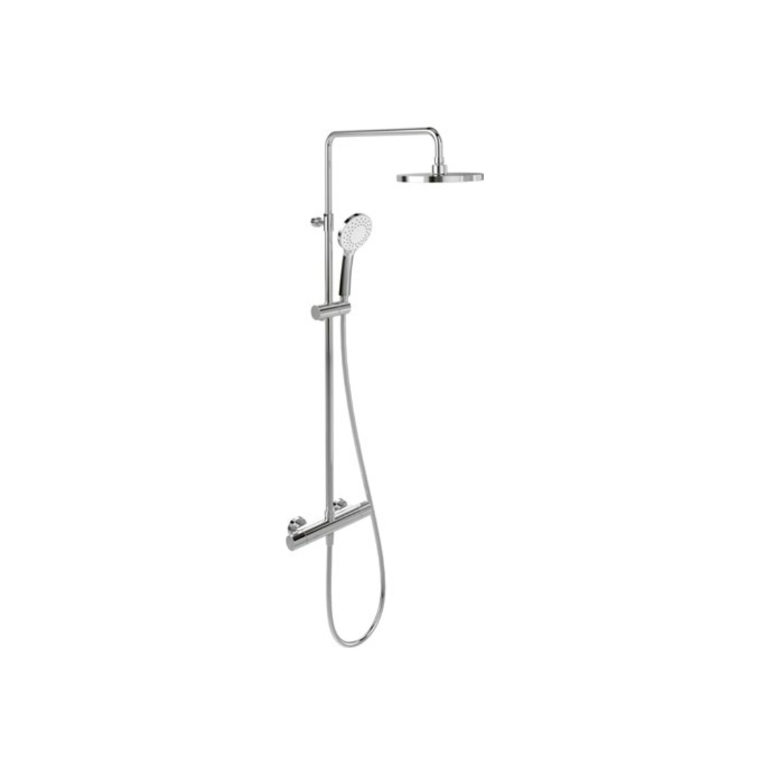 V&B Duschsystem Universal Showers TH, avec inverseur, 3 jets, mural, chromé