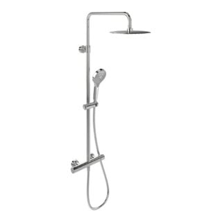 V&B Duschsystem Verve Showers TH, avec inverseur, 3 jets, montage mural, chrome