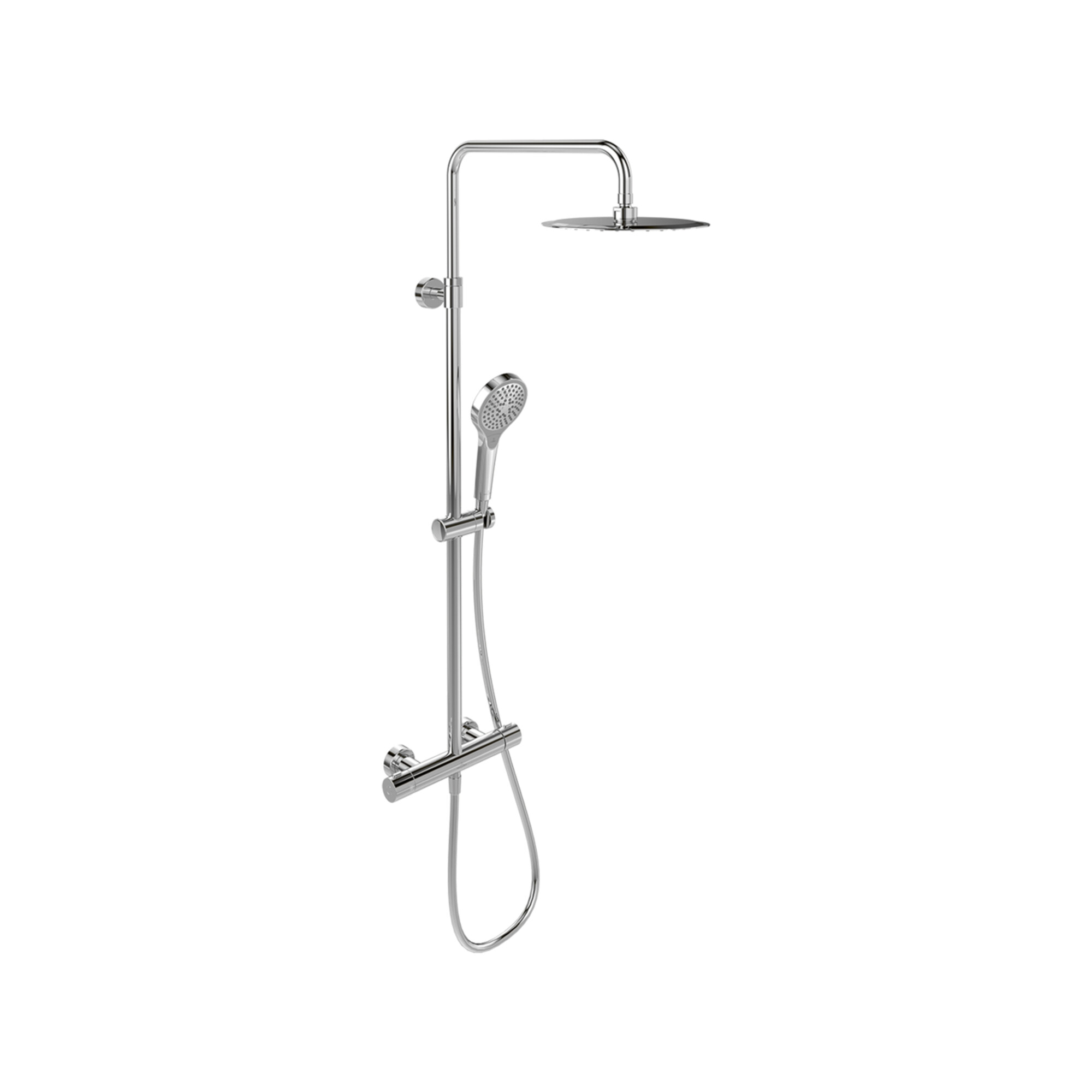 V&B Duschsystem Verve Showers TH, m Umst, 3-strg., Wd, brush. ni. bla ; Villeroy & Boch
