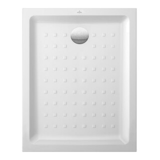 V&B Duschwanne O.NOVO 100x80x6cm, weiß Antirutsch