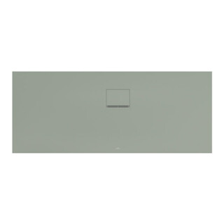 V&B Duschwanne Squaro Infinity 170x70x4cm, gris mat, installation d'angle à droite contre mur