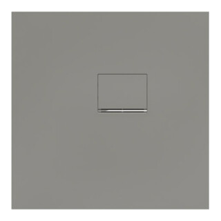 V&B Duschwanne Squaro Infinity 80x80x4cm, gr, installation d'angle droite contre mur