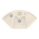V&B Eckspüle Solo Eck m Abl.garn, Exzenter, crema CeramicPlus-1
