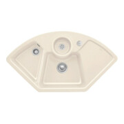 V&B Eckspüle Solo Eck m Abl.garn, Exzenter, crema CeramicPlus