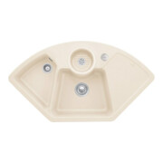 V&B Eckspüle Solo Eck m Abl.garn, Exzenter, ivory CeramicPlus
