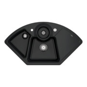 V&B Eckspüle Solo Eck m Abl.garn, Exzenter, pure black