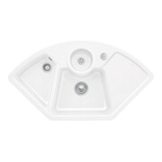 V&B Eckspüle Solo Eck m Abl.garn, Exzenter, sn wh. CeramicPlus