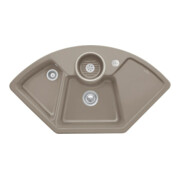 V&B Eckspüle Solo Eck m Abl.garn, Exzenter, timber CeramicPlus