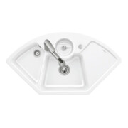 V&B Eckspüle Solo Eck m Abl.garn, Exzenter, we alp CeramicPlus