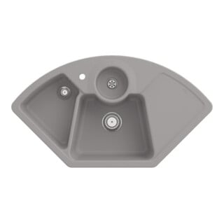 V&B Eckspüle Solo Eck m Abl.garn, Hand., fossil CeramicPlus