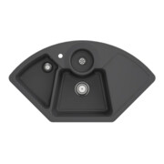 V&B Eckspüle Solo Eck m Abl.garn, Hand., graphit CeramicPlus