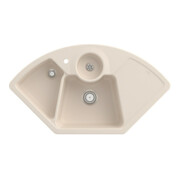 V&B Eckspüle Solo Eck m Abl.garn, Hand., ivory CeramicPlus