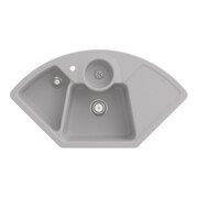 V&B Eckspüle Solo Eck m Abl.garn, Hand., steam CeramicPlus