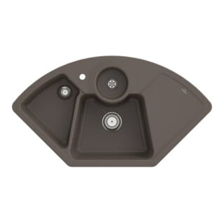V&B Eckspüle Solo Eck m Abl.garn, Hand., timber CeramicPlus