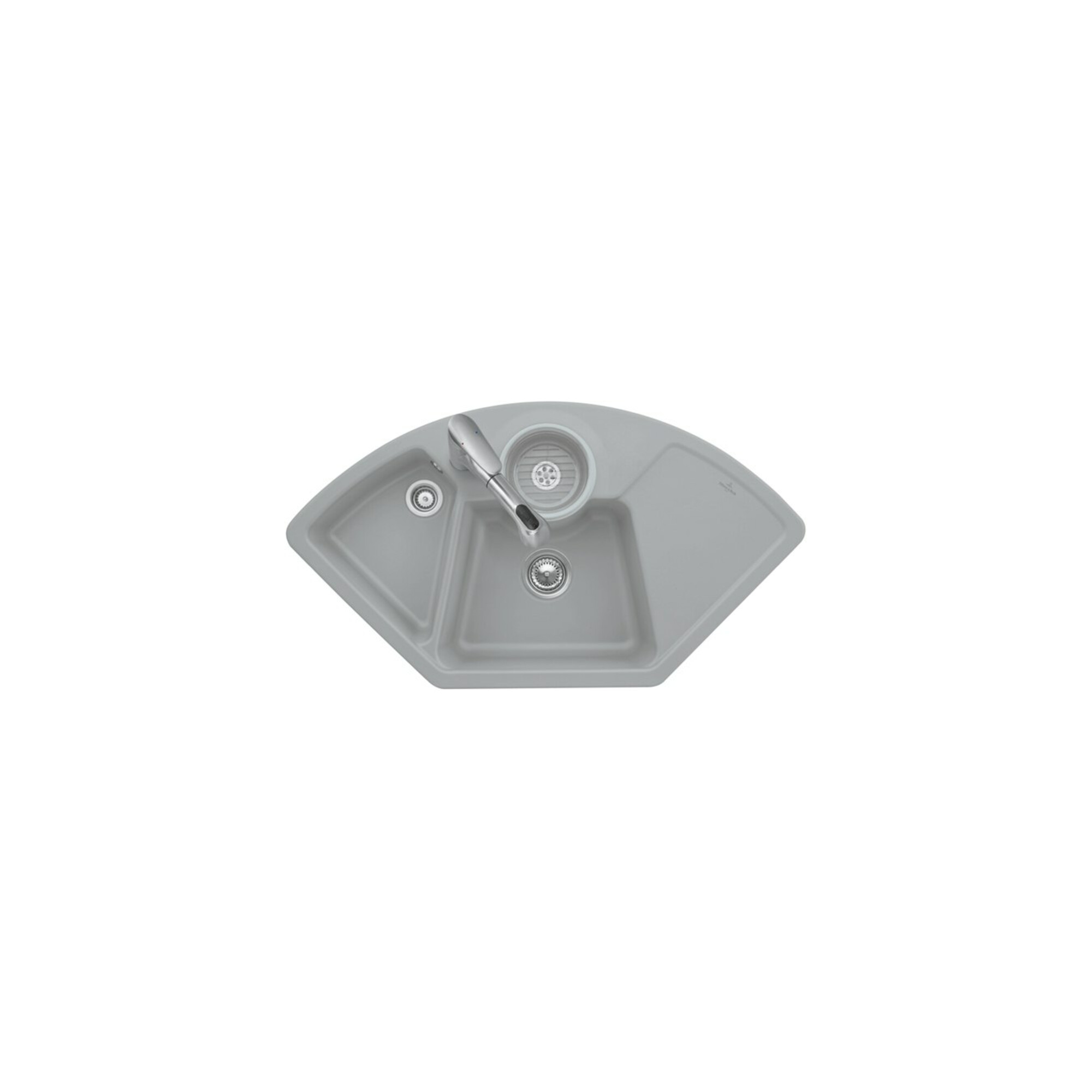 V&B Eckspüle Solo Eck Spülbecken, ivory CeramicPlus ; Villeroy & Boch