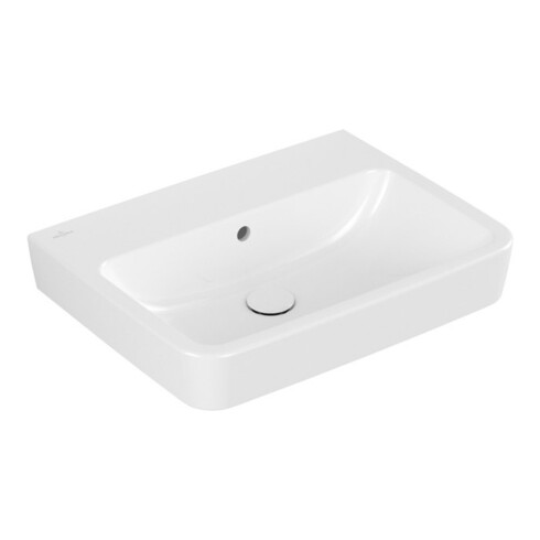 V&B Einbau-/Aufsatzwaschtisch O.NOVO 60x46cm, eck, o. HL, m ÜL, weiß C-plus