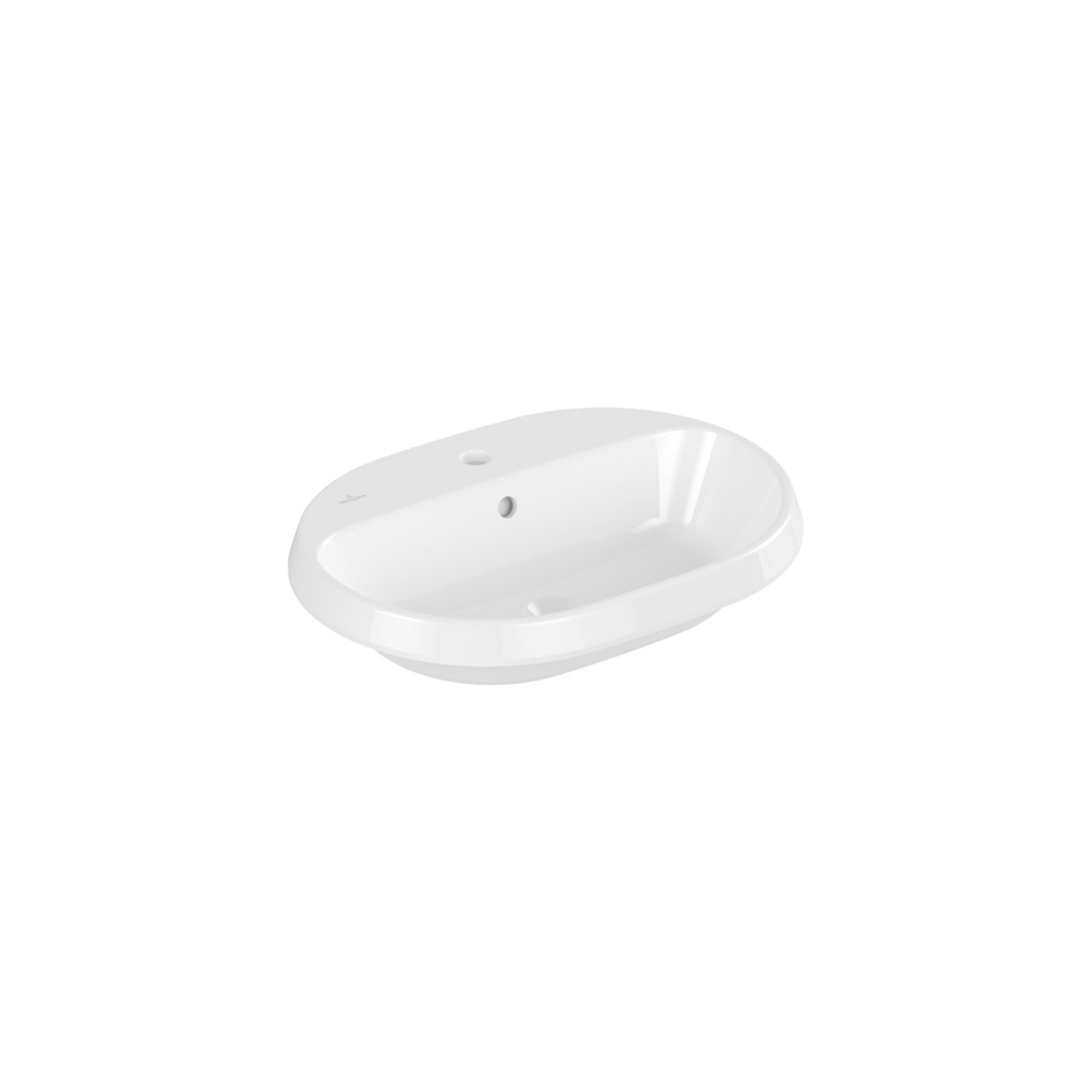 V&B Einbauwaschbecken Architectura 60x45cm, ov., 1 Hahnl., m Überlauf, weiß ; Villeroy & Boch