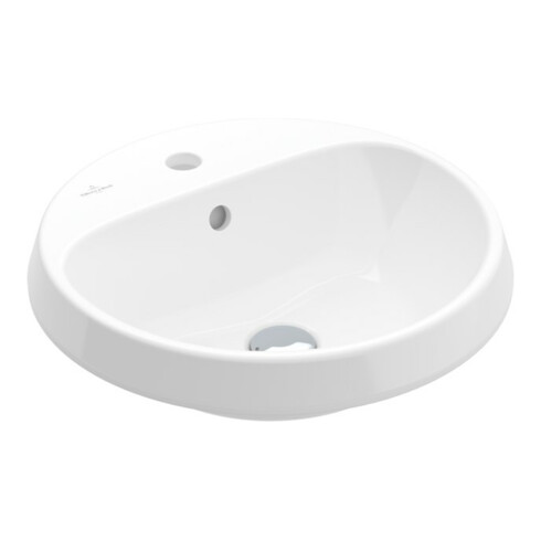 V&B Einbauwaschbecken Architectura d 45cm, rd, 1 Hahnl., mit Überlauf, weiß