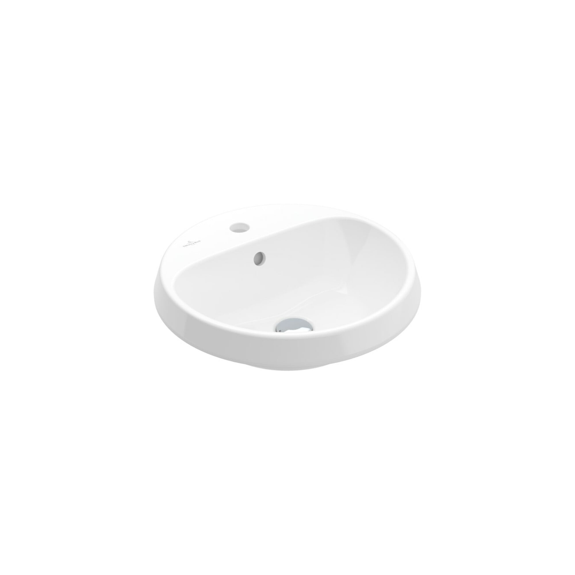 V&B Einbauwaschbecken Architectura d 45cm, rd, 1 Hahnl., mit Überlauf, weiß ; Villeroy & Boch