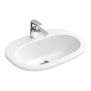 V&B Einbauwaschtisch O.Novo 56x40,5cm, m Hahnl., m ÜL, weiß C-plus