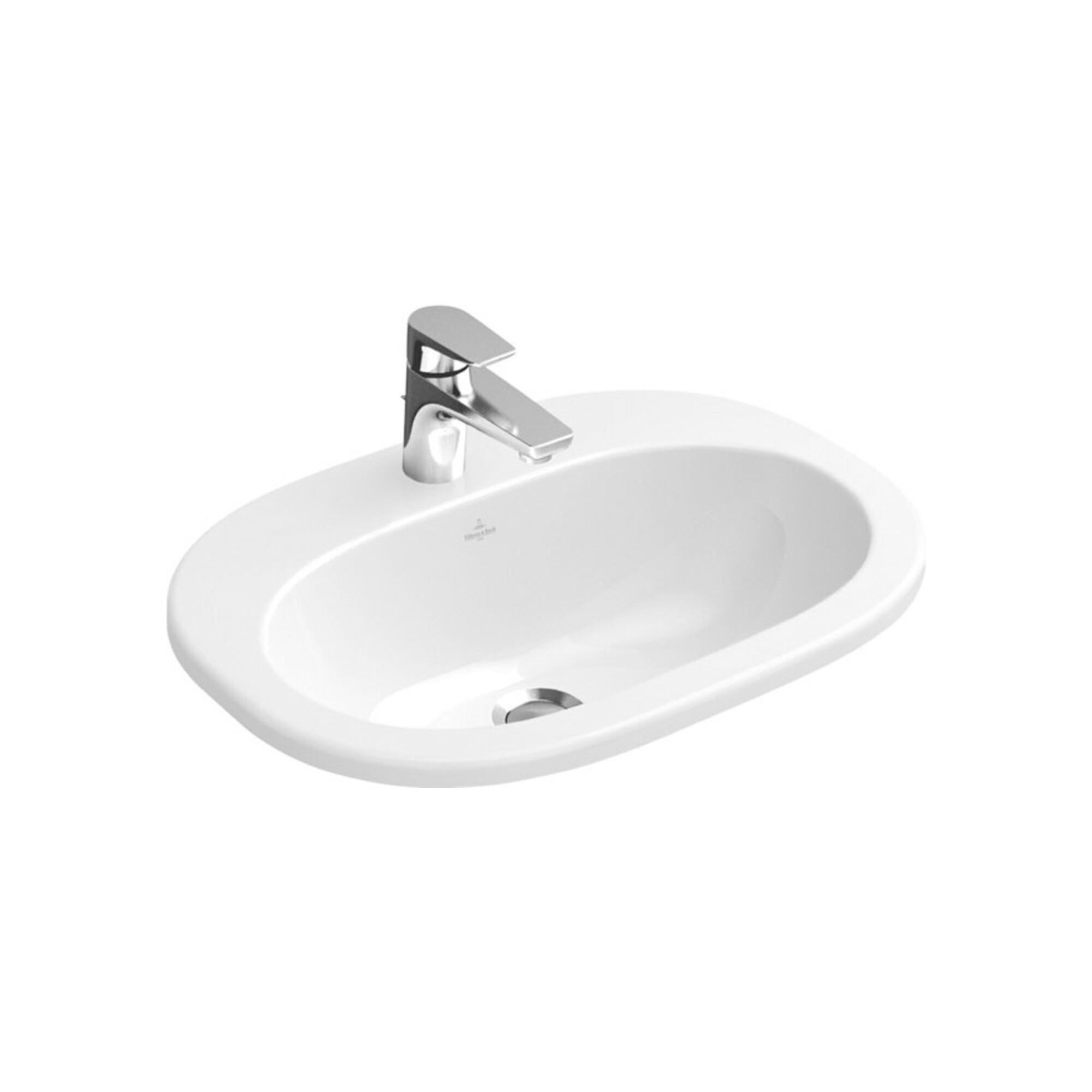 V&B Einbauwaschtisch O.Novo 56x40,5cm, m Hahnl., mit Überlauf, weiß ; Villeroy & Boch