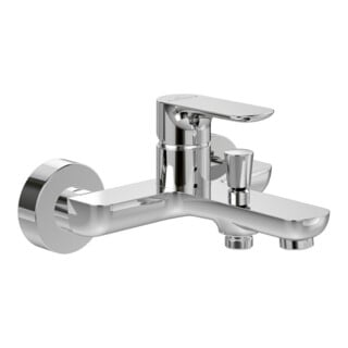 V&B Einhebel-Badewannenarmatur O.Novo mit Umsteller, Wandmontage, chrom