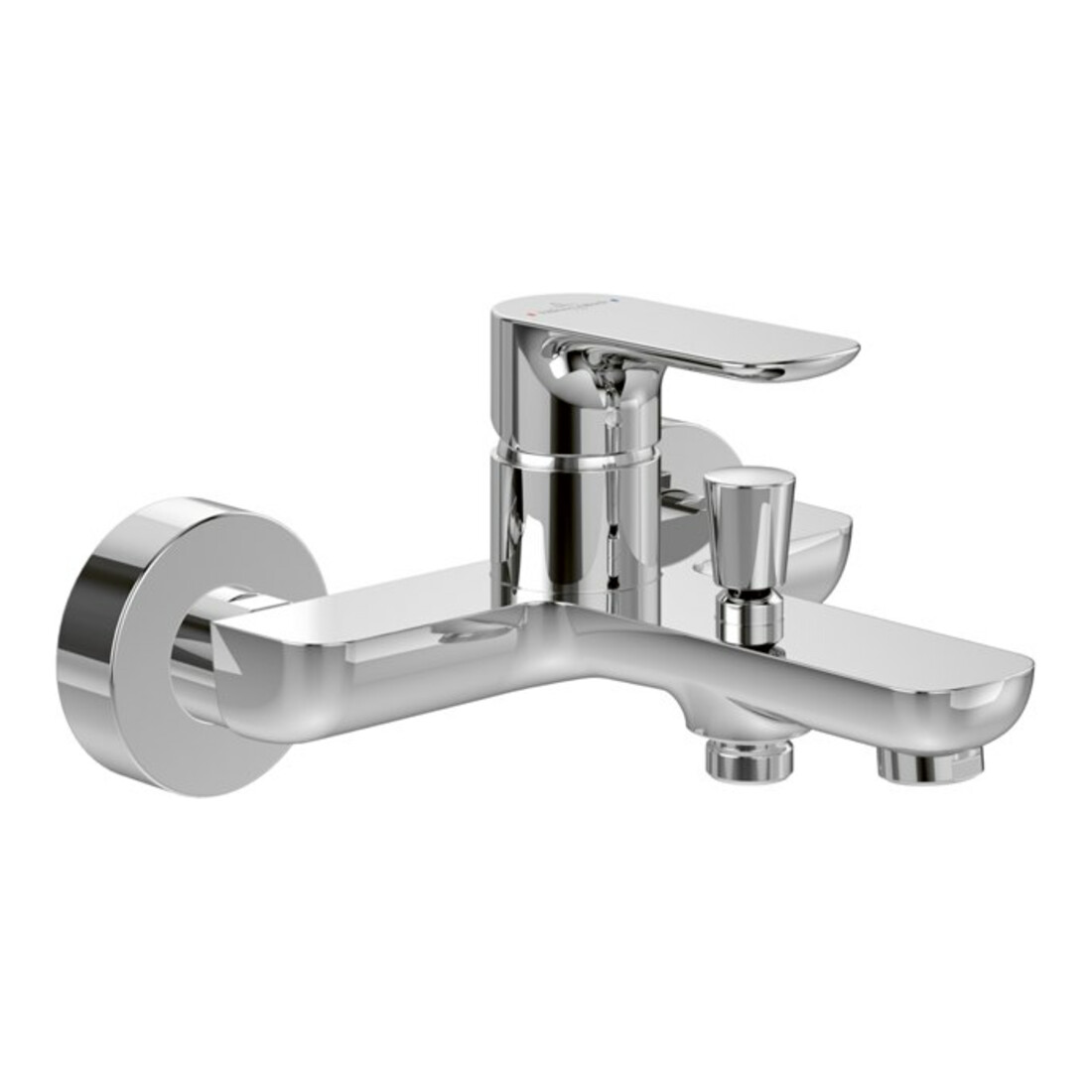 V&B Einhebel-Badewannenarmatur O.Novo mit Umsteller, Wandmontage, chrom
