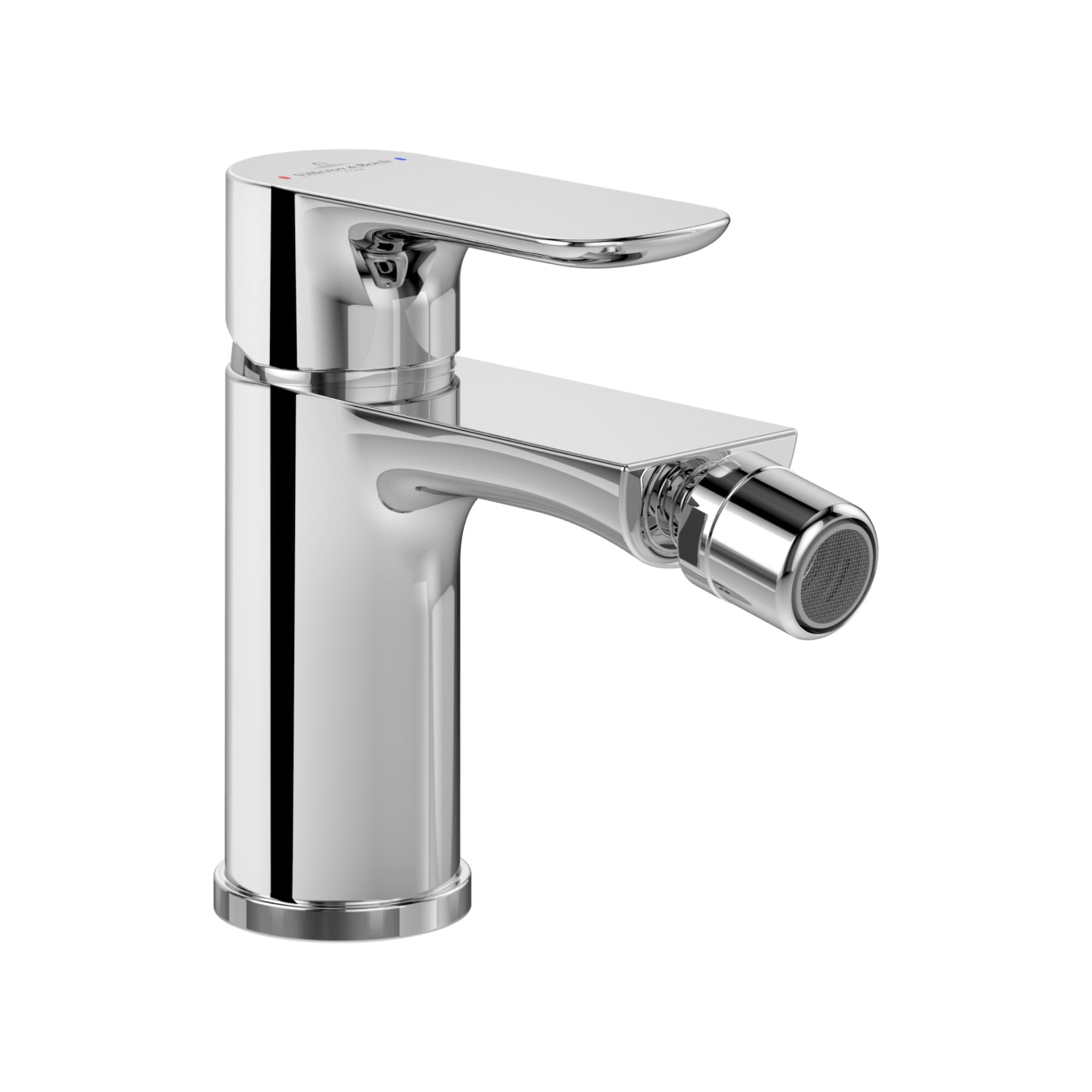 V&B Einhebel-Bidetarmatur O.Novo mit Zugstangen-Ablaufgarnitur, chrom ; Villeroy & Boch
