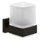 V&B Elements Support Verre Striking 99x100x123mm, Verre Satiné, Noir Mat-1