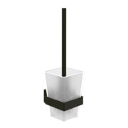 V&B Ensemble brosse WC Elements Striking 94x340x118mm, verre satiné, avec brosse, bleu
