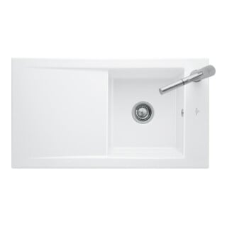 V&B Évier à fleur Timeline 50 Flat, blanc