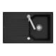 V&B Évier affleurant Linara 45 Flat avec garniture vidage, excentrique, Chrome CeramicPlus-1