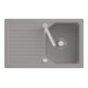 V&B Évier affleurant Linara 45 Flat avec garniture vidage, excentrique, fossil CeramicPlus-1
