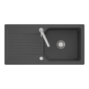 V&B Évier affleurant Linara 60 Flat c/ garniture vidage, excentrique, graph CeramicPlus