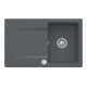 V&B Évier affleurant Siluet 45 Flat avec garniture vidage, commande excentrique, graphite-1